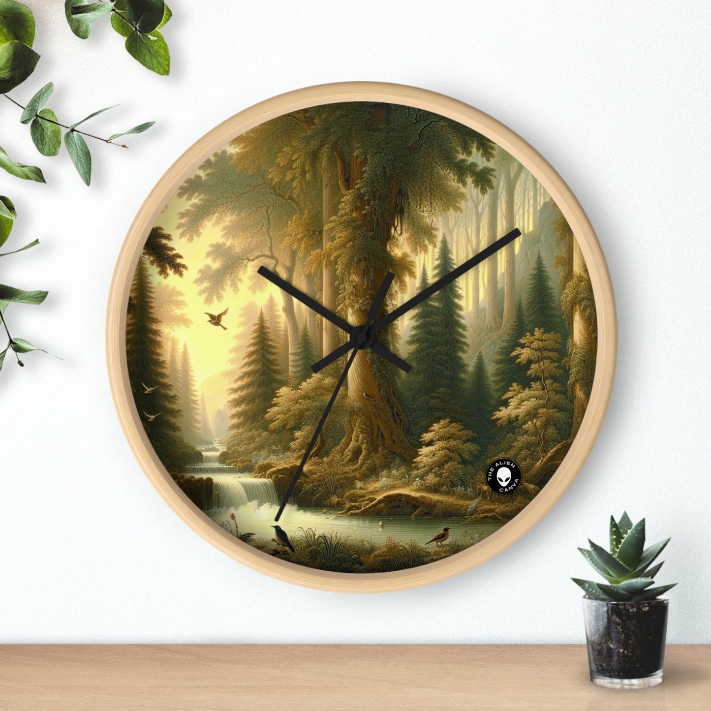 "Tranquil Forest Glen": el reloj de pared alienígena