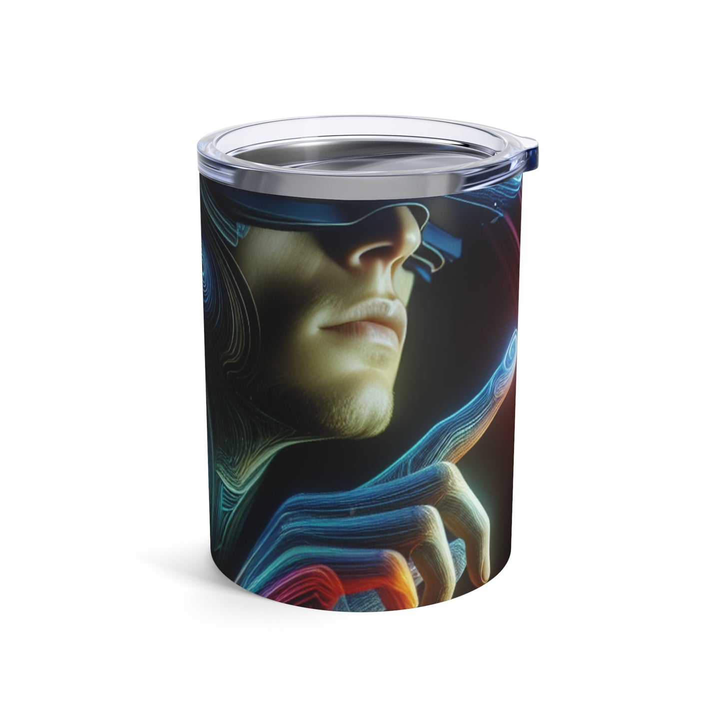 "Realmscape: An Infinite Virtual Odyssey" - The Alien Tumbler 10oz Arte de realidad virtual