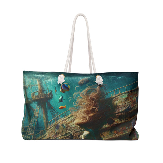 "Mermaid's Treasure: Exploring the Sunken Shipwreck" - The Alien Weekender Bag