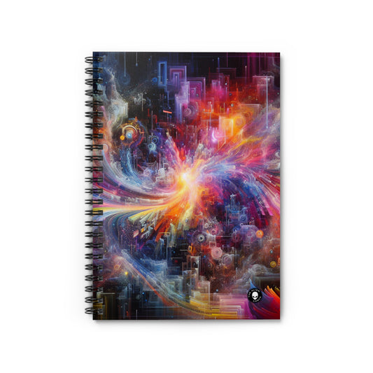 "Chromatic Sundown: Time-Lapse Sky Art" - The Alien Spiral Notebook (Ruled Line) Video Art