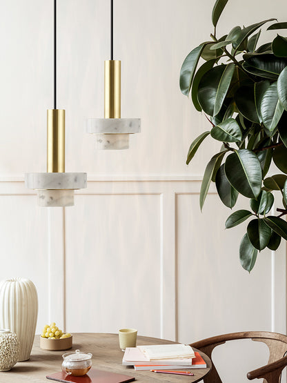 Marble Chandelier At The Bedside Of Bedroom