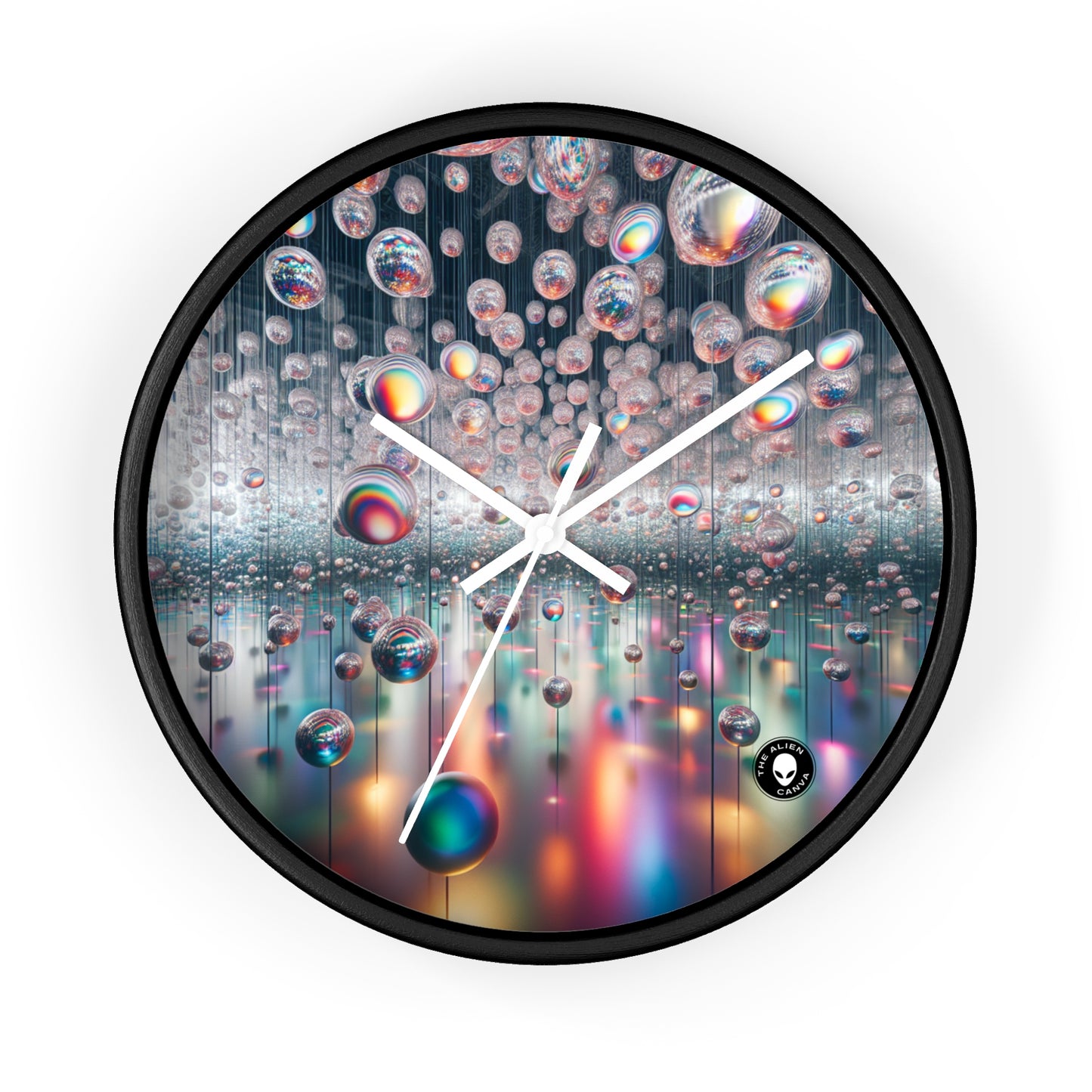 "Ephemeral Embrace: A Timeless Installation" - The Alien Wall Clock Installation Art