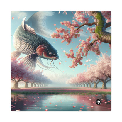 "Koi Fish in Cherry Blossoms: Beauty of Nature" - The Alien Canva