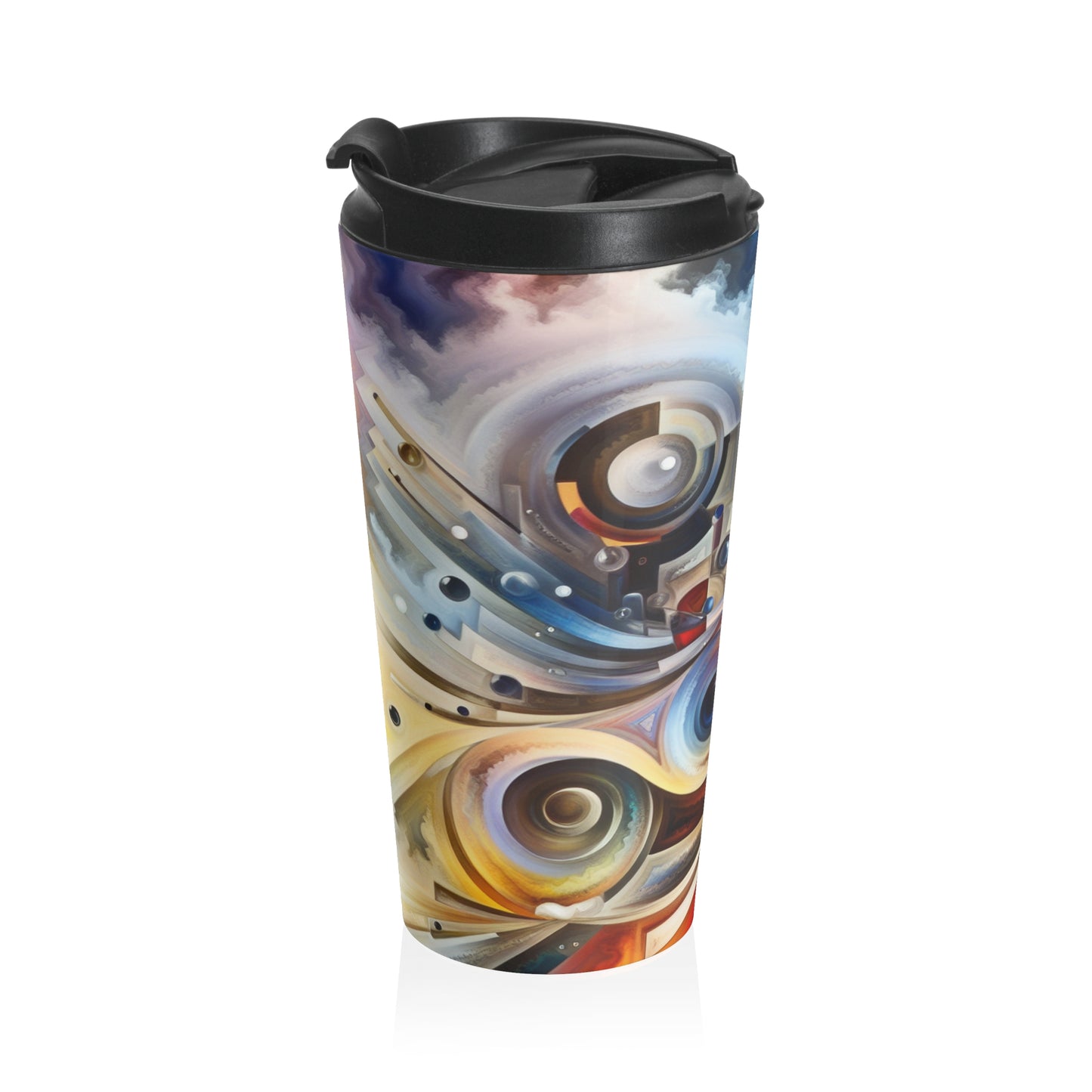 "Nature's Mechanical Symphony" - The Alien Stainless Steel Travel Mug Abstract Surrealism