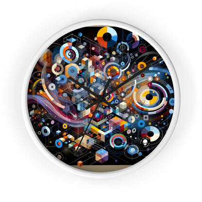 "A Geometric Moment In Time" - The Alien Wall Clock Digital Art