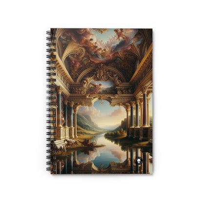 "A Neo-Renaissance Odyssey: A Modern Panorama" - The Alien Spiral Notebook (Ruled Line) Renaissance Art