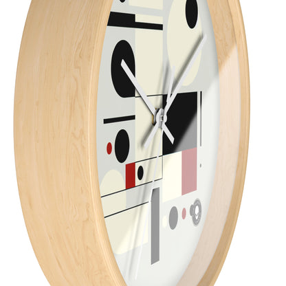 "Dynamic Balance: A Suprematist Exploration" - The Alien Wall Clock Suprematism