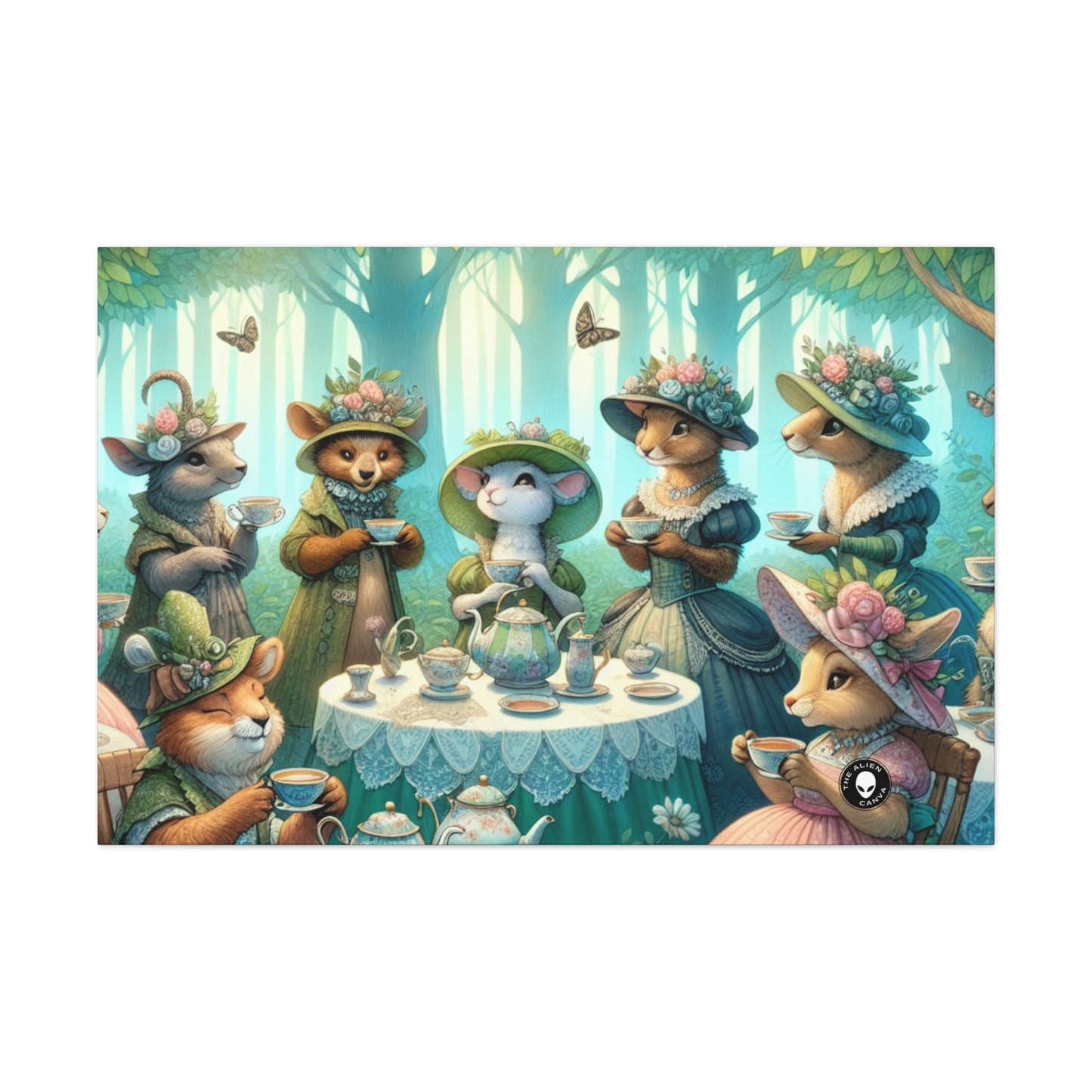 "Sombreros elegantes y tazas de té: una fiesta de té en el bosque" - The Alien Canva