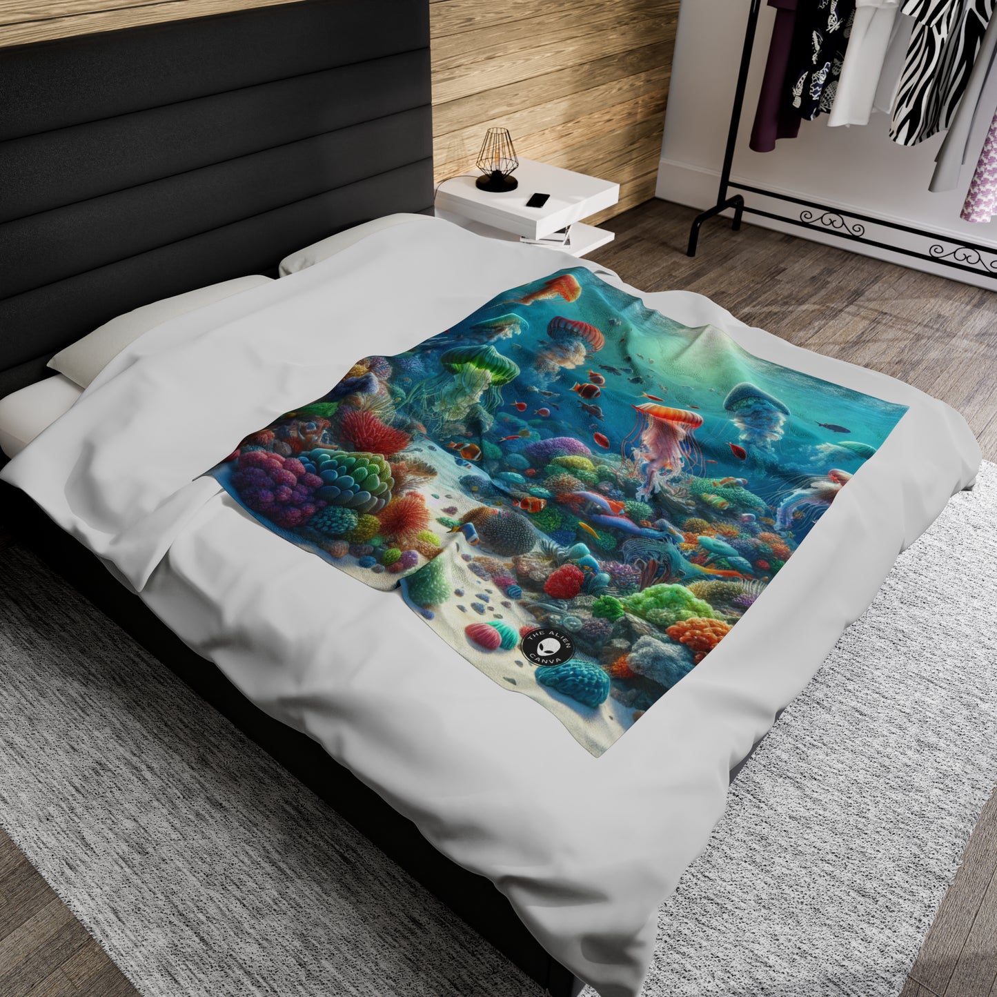 "Jellyfish Fantasy" - The Alien Velveteen Plush Blanket