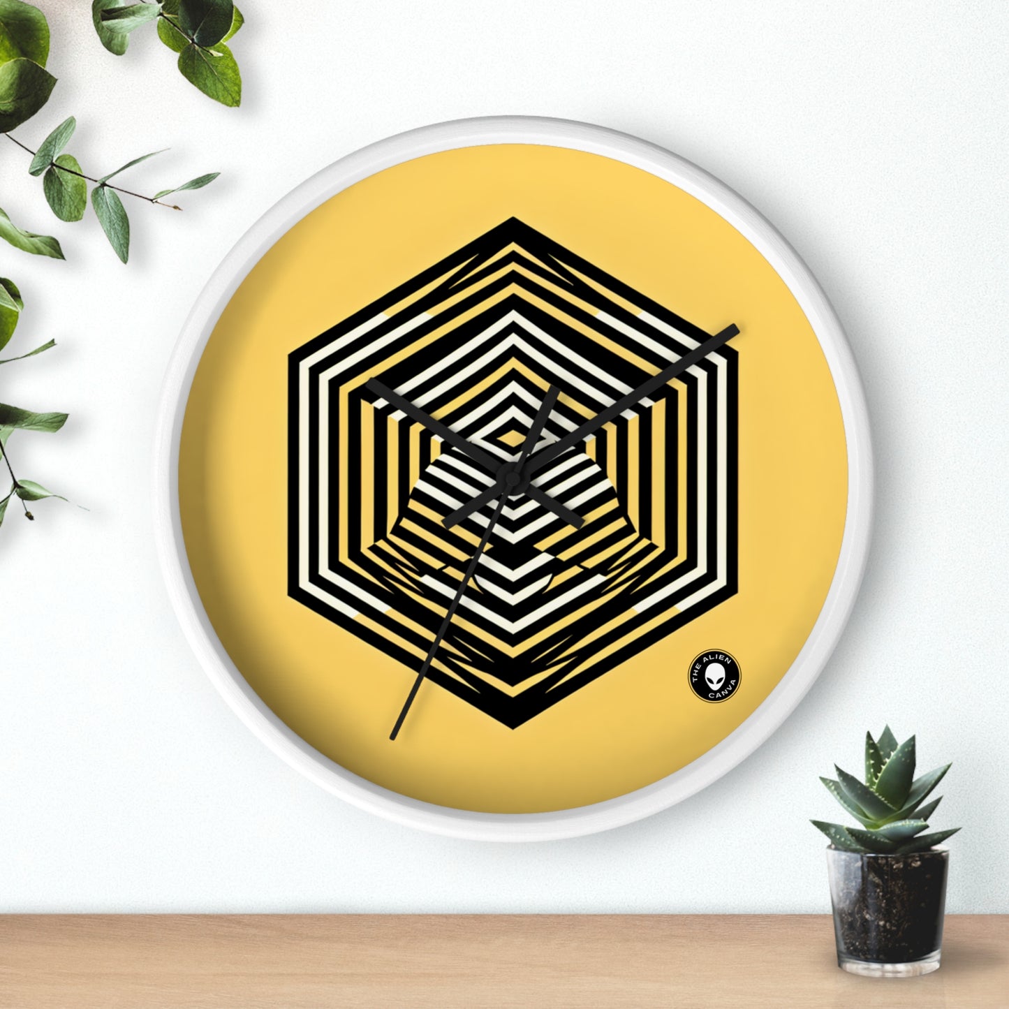 "Dynamic Illusions: Op Art Exploration" - The Alien Wall Clock Optical Art (Op Art)