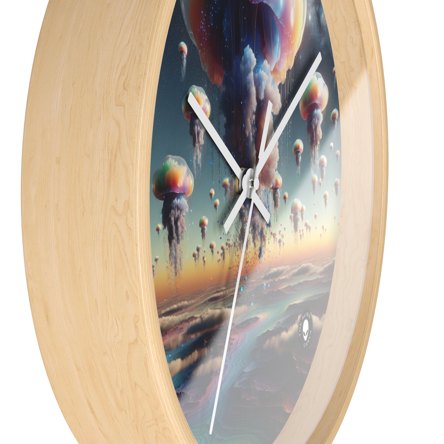 "Jellyfish Sky: A Surreal World" - The Alien Wall Clock