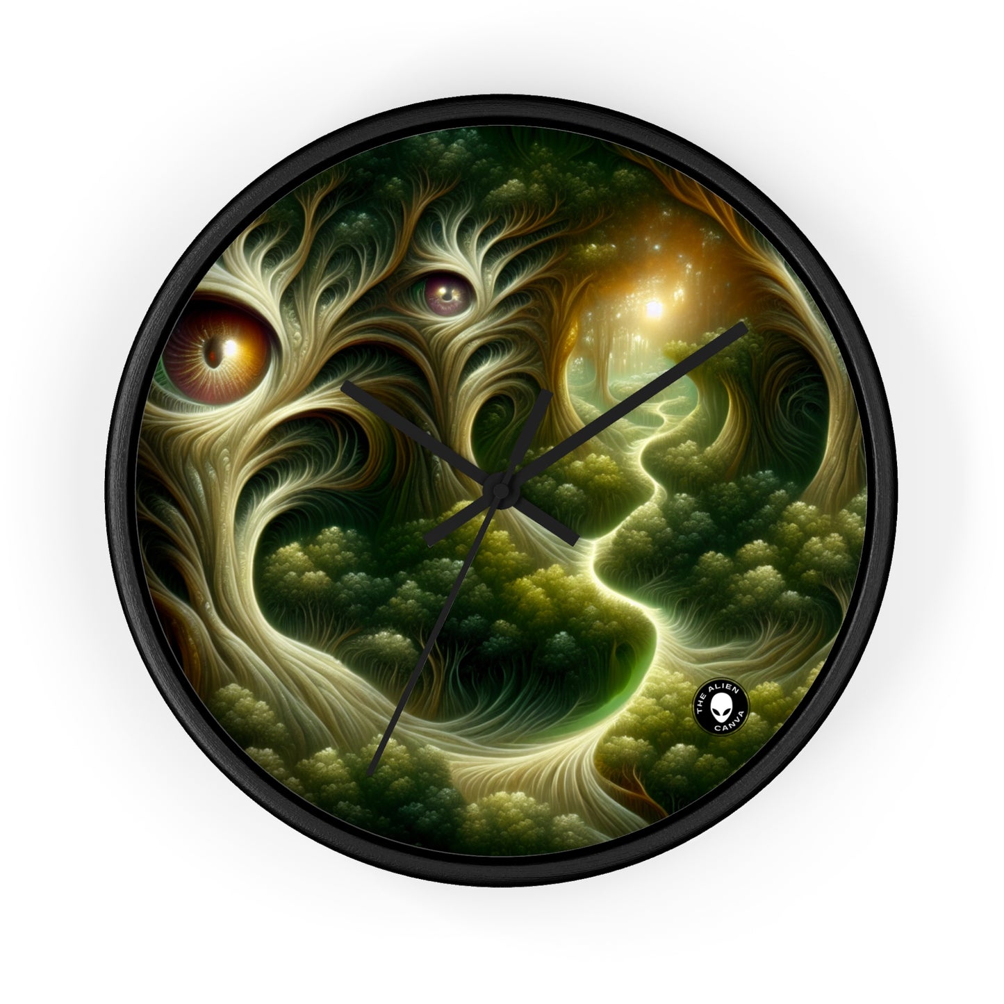 "Watchful Woods: The Path to Enchantment" - The Alien Wall Clock