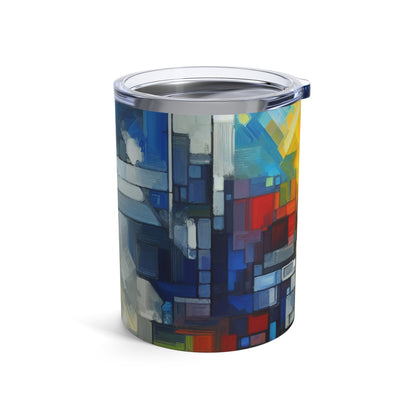 "Optimistic Progress: An Abstract Artwork" - The Alien Tumbler 10oz Abstract Art