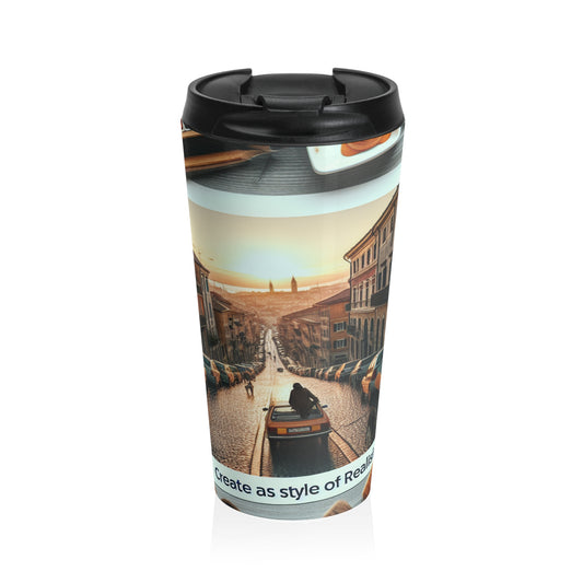 "Serenity in Brushstrokes: Immersive Realism in Nature's Tranquility" - The Alien Stainless Steel Travel Mug Realism