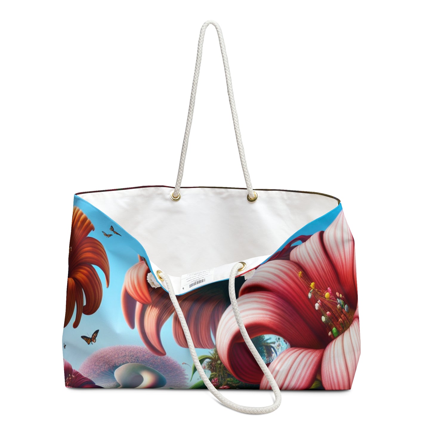 "Fanciful Garden: Big Blooms and Little Creatures" - The Alien Weekender Bag