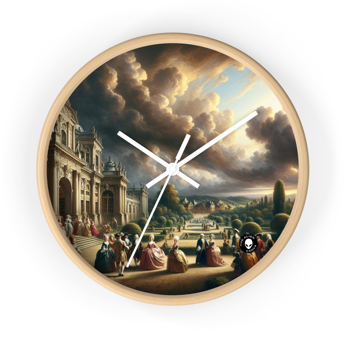 "Banquet royal dans un palais baroque" - L'horloge murale extraterrestre baroque