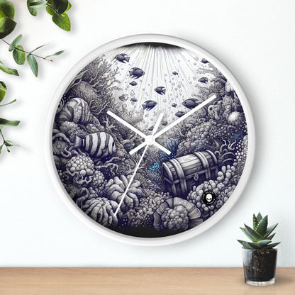 "Underwater Enchantment: The Hidden Treasure" - The Alien Wall Clock