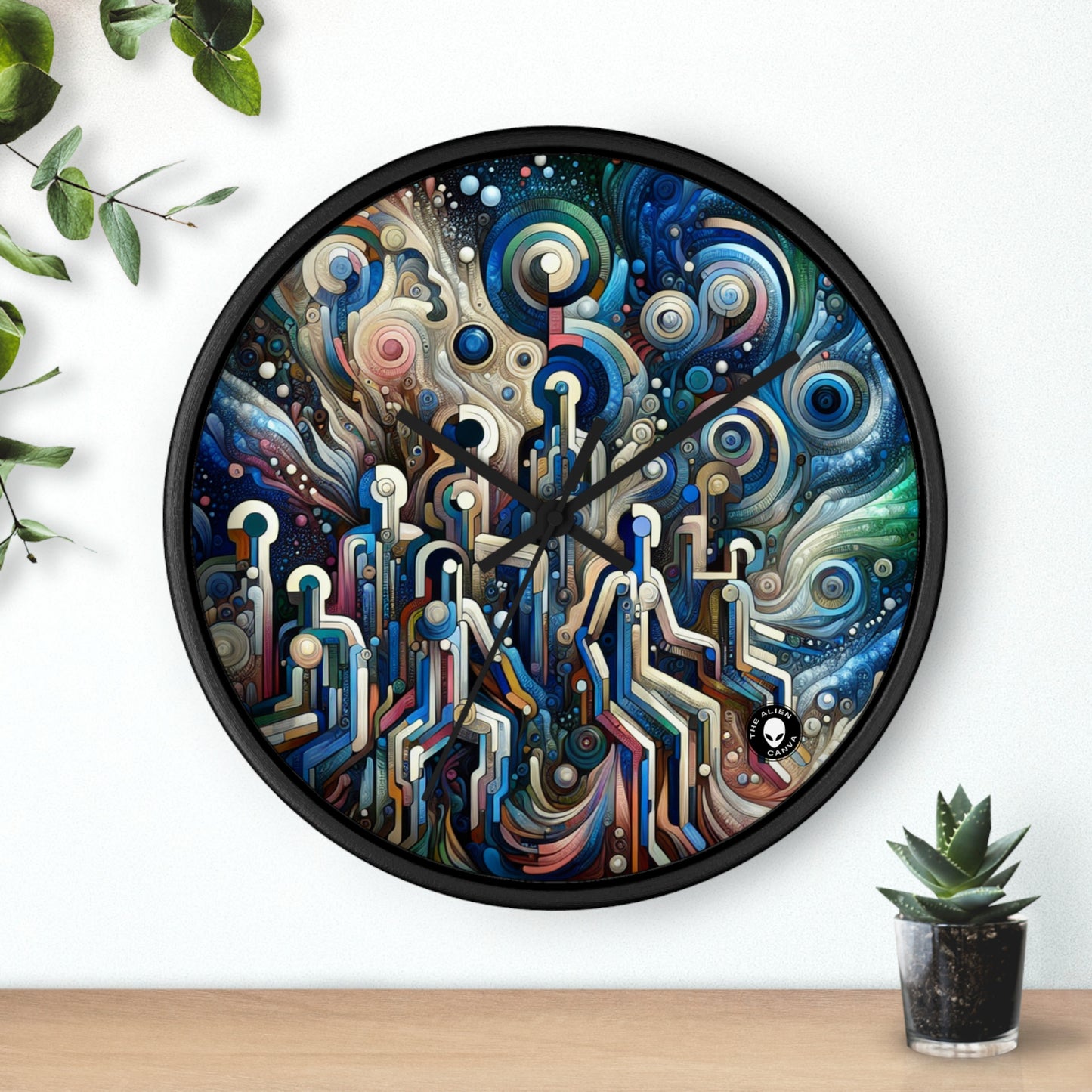 "Élégance divine : salle de bal des dieux et des déesses inspirée du maniérisme" - Le maniérisme de l'horloge murale extraterrestre