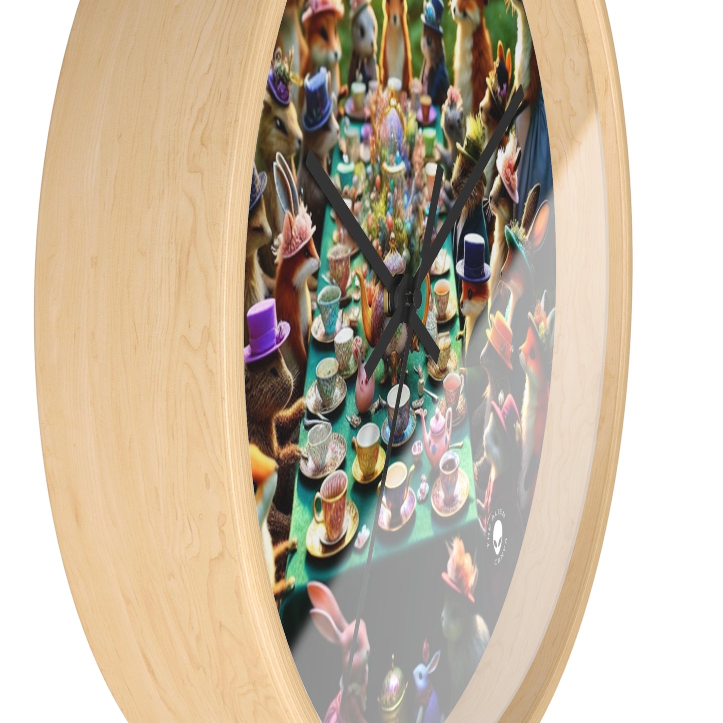 "Enchanted Tea Party in the Forest" - The Alien Wall Clock