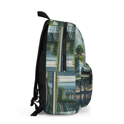 "Nature's Fusion: A Futuristic Cityscape" - The Alien Backpack