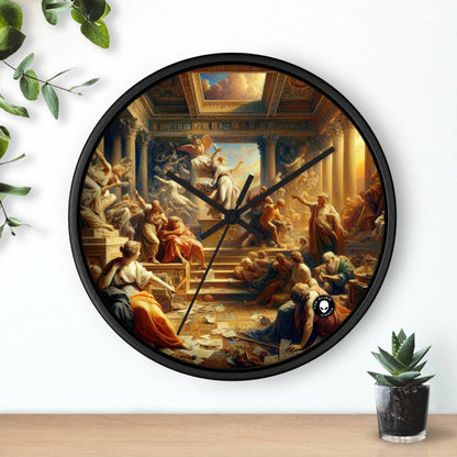 "Modern Renaissance: Leaders of Today" - The Alien Wall Clock Neoclassicism