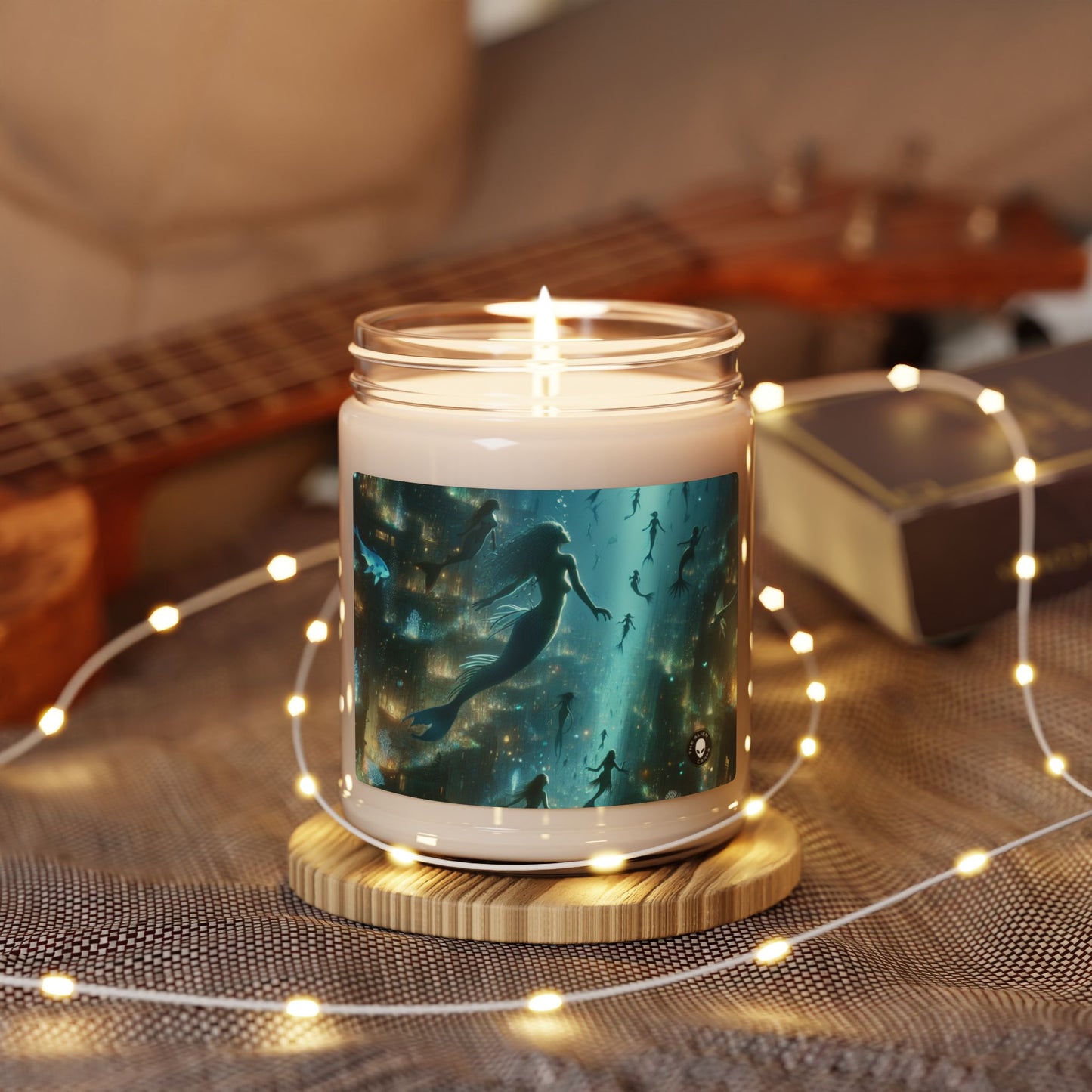 "Enchantment Below: A Bioluminescent Underwater Metropolis" - The Alien Scented Soy Candle 9oz