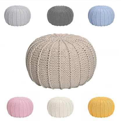 Pouf de canapé paresseux tricoté à la main, décoration d'intérieur