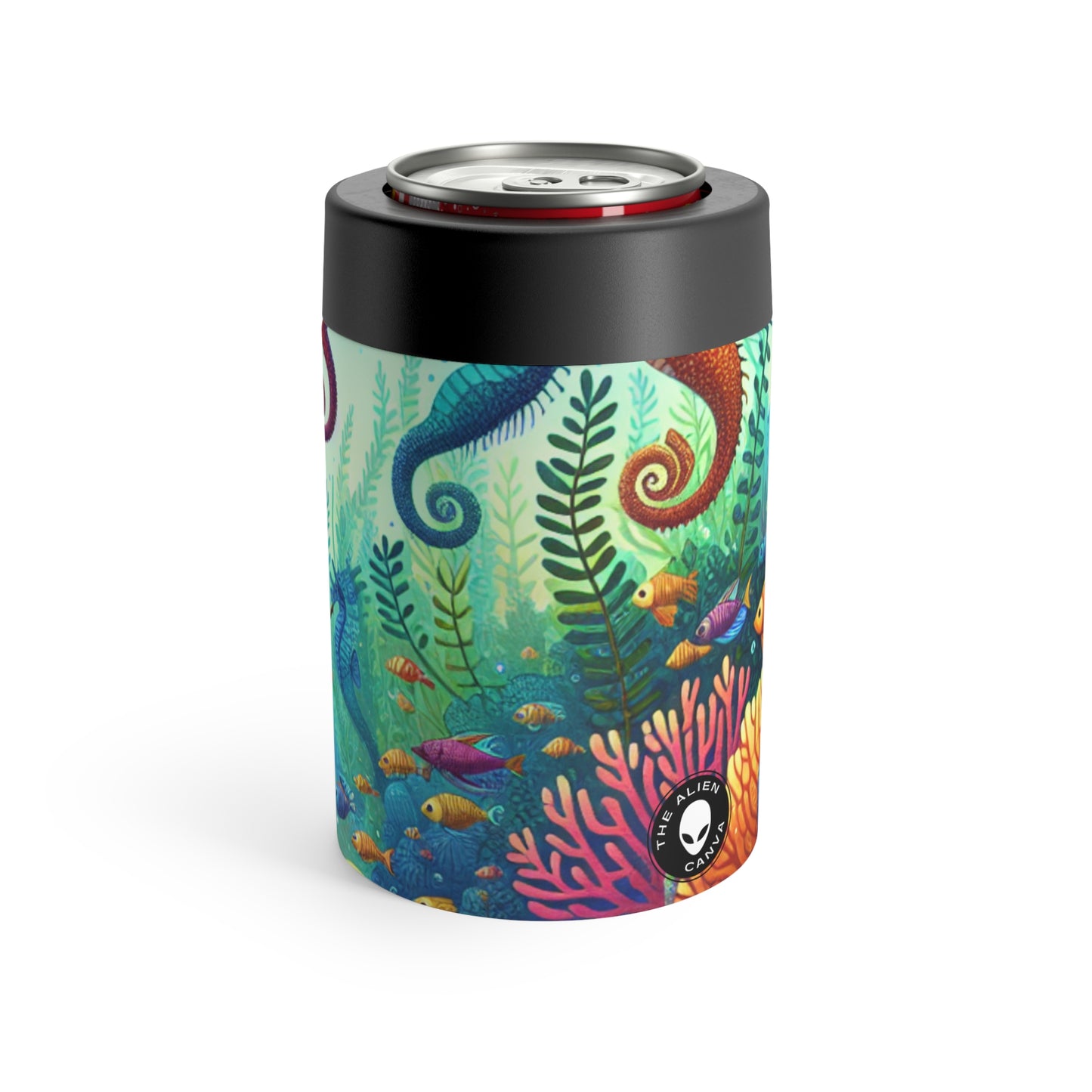 Enchanted Aquatic Realm: Mermaids and Seahorses - The Alien Can Holder