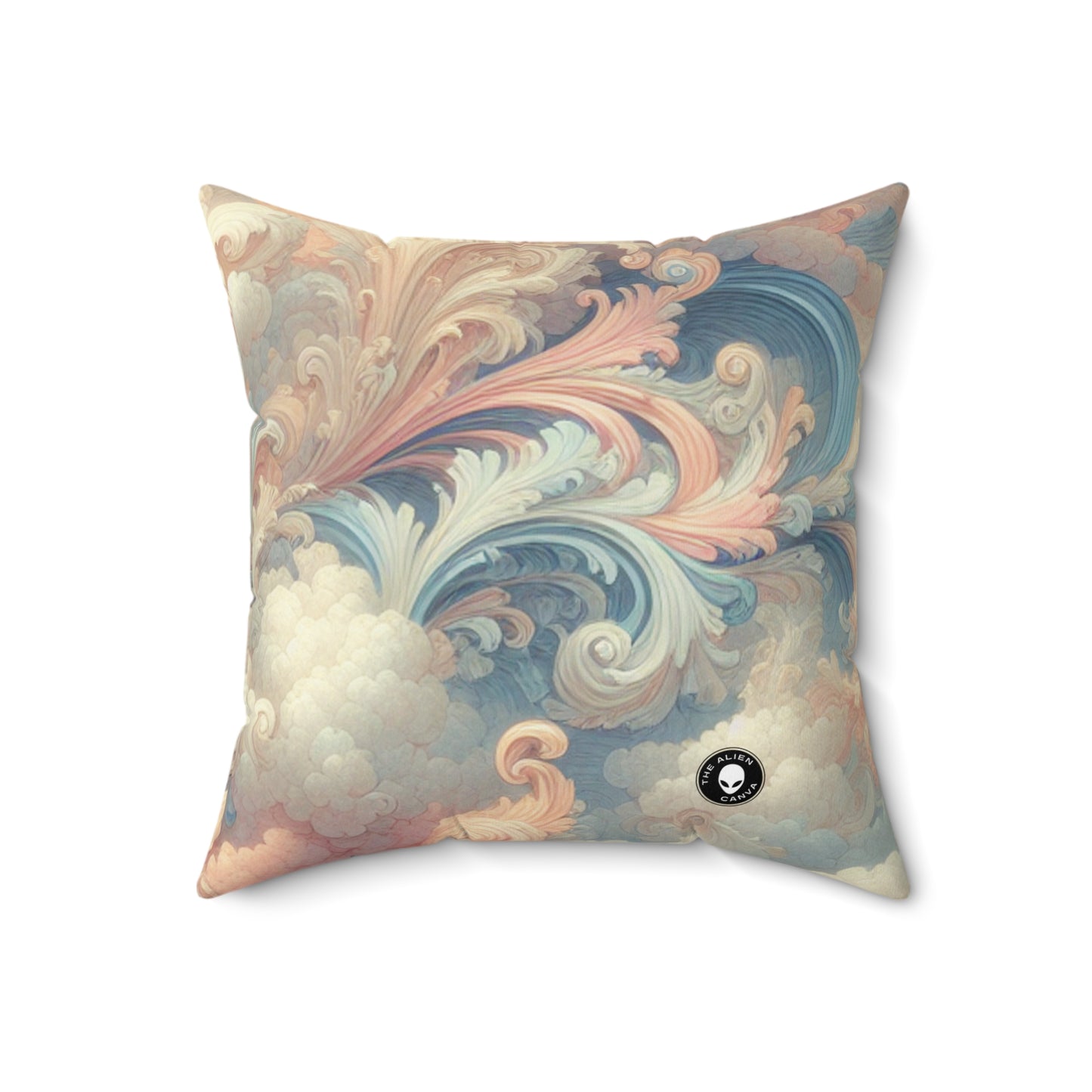 "Rococo Reverie: A Luxurious Ballroom Scene"- The Alien Spun Polyester Square Pillow Rococo