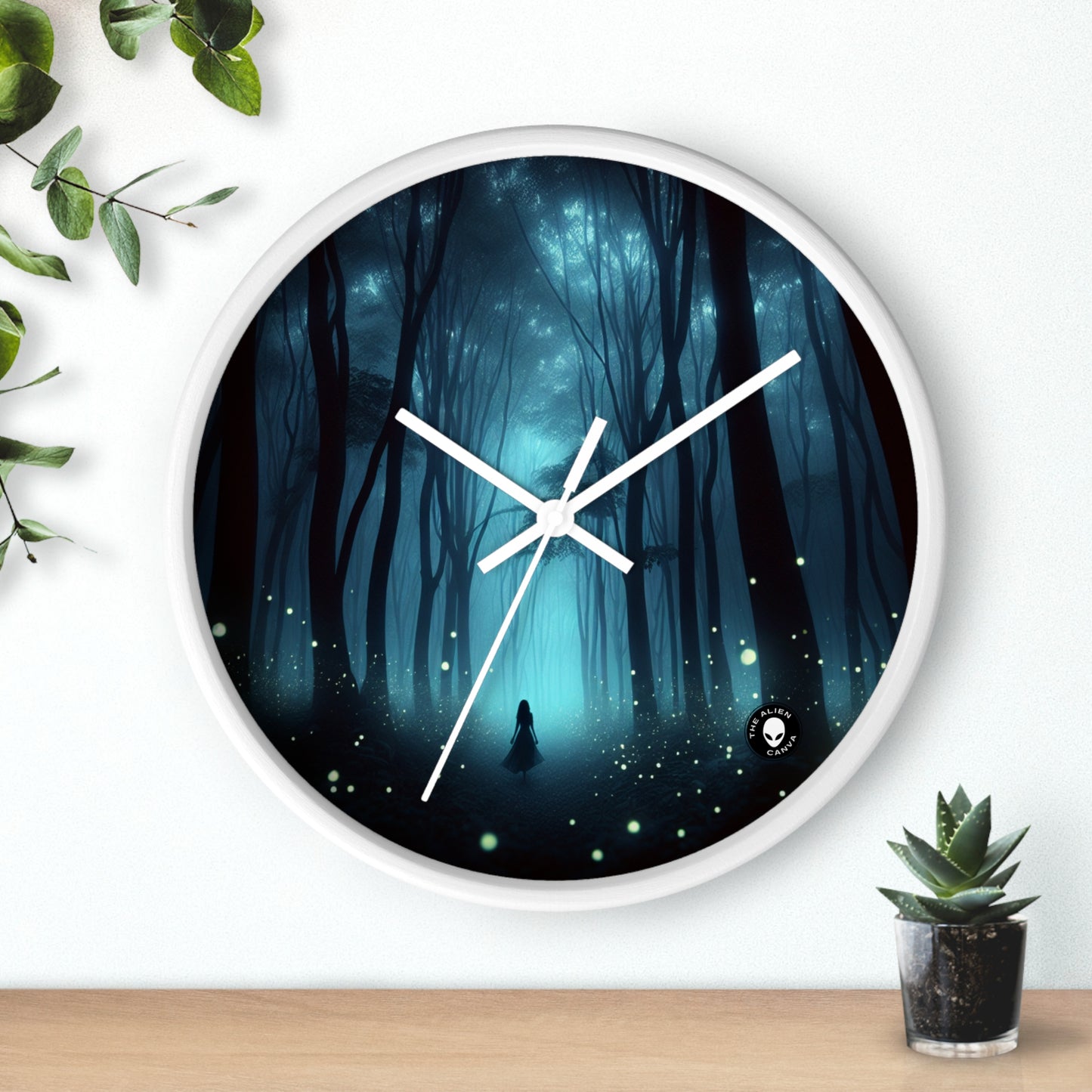 "Guided by Fireflies: A Forest's Secret Lightshow" - The Alien Wall Clock