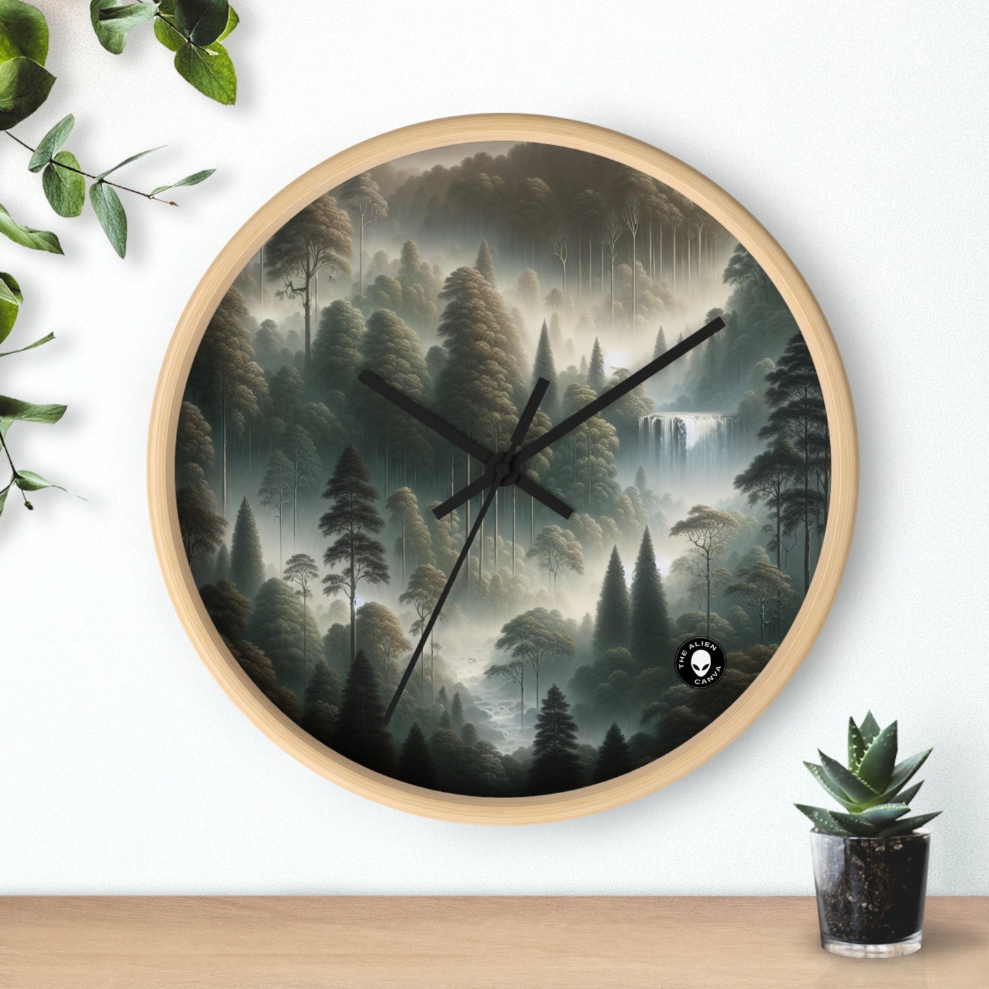 "Misty Forest Retreat" - The Alien Wall Clock