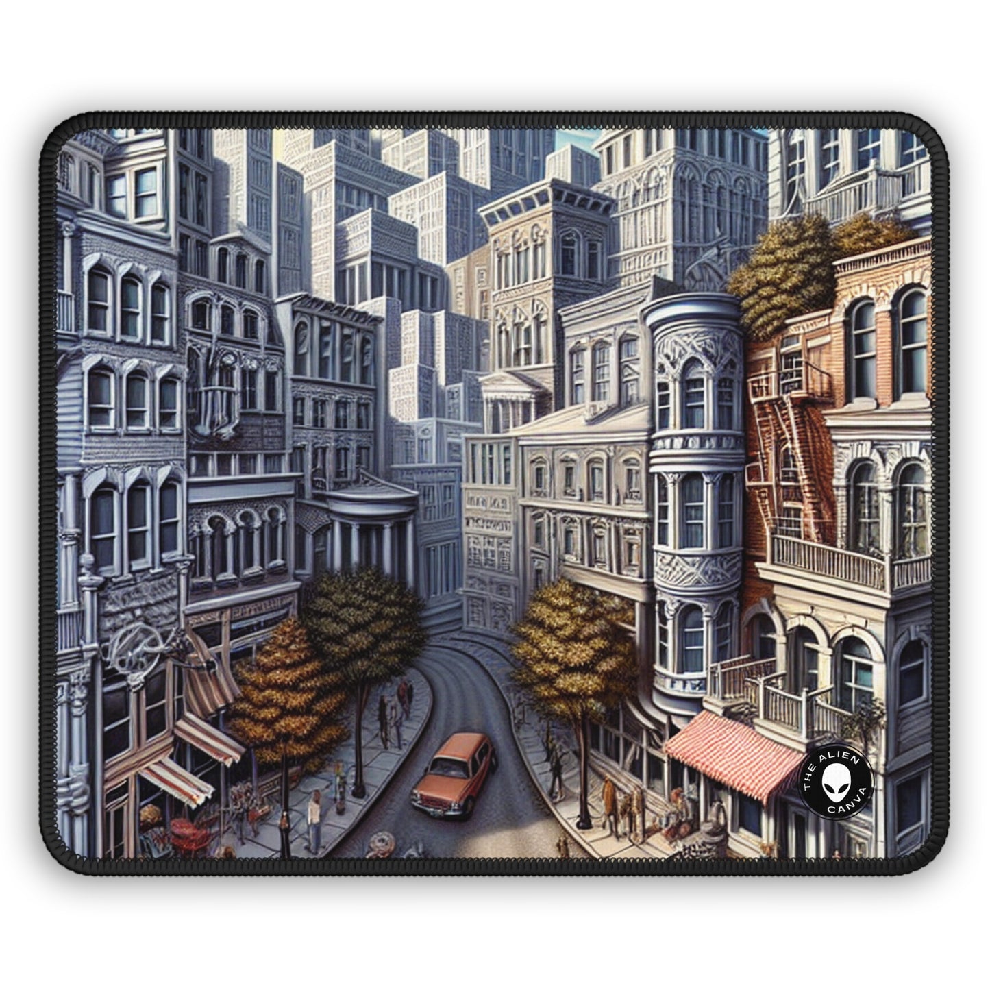 "Pasaje Encantado: Trascendiendo la Realidad" - The Alien Gaming Mouse Pad Trompe-l'oeil