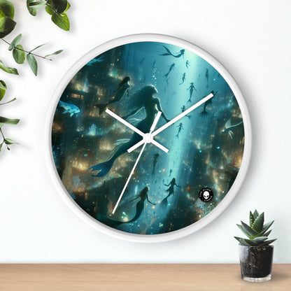 "Enchantment Below: A Bioluminescent Underwater Metropolis" - The Alien Wall Clock