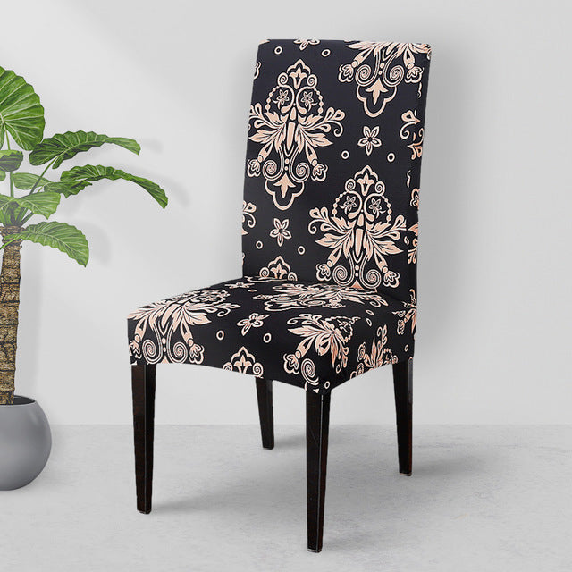 Printed dining chair cover