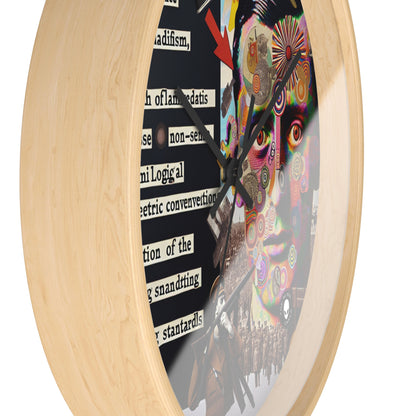 "Absurdity Unleashed: Creating a Dadaist Collage of Chaos" - The Alien Wall Clock Dadaism