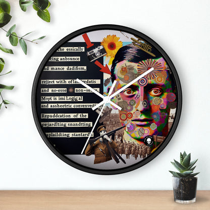 "Absurdity Unleashed: Creating a Dadaist Collage of Chaos" - The Alien Wall Clock Dadaism