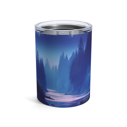 "Twilight Tranquility: Forest River Reflections" - The Alien Tumbler 10oz