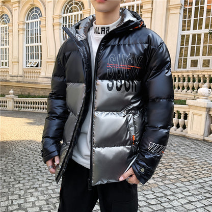 Printed padded men's padded jacket