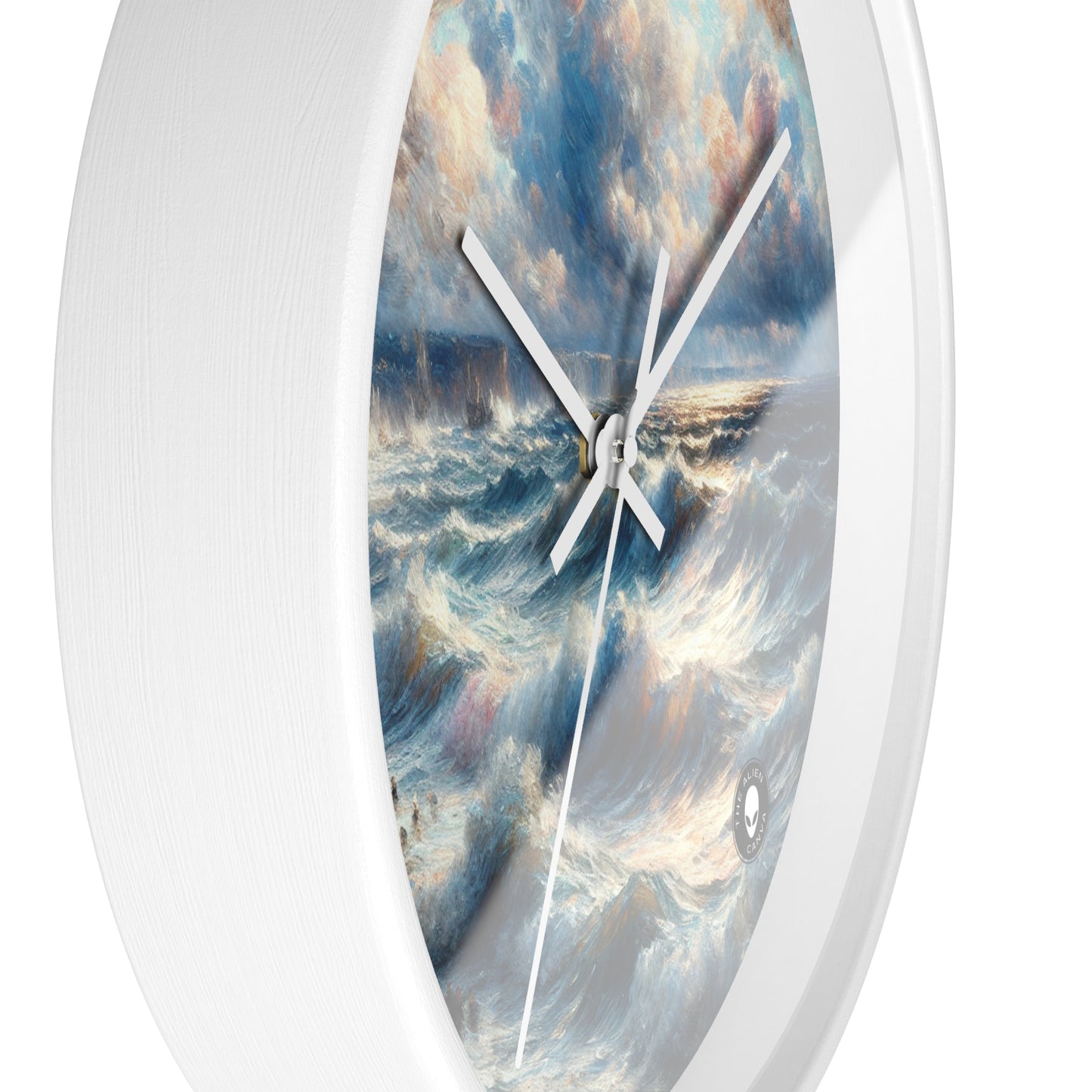 "Storm-Tossed Seas" - The Alien Wall Clock Impressionism