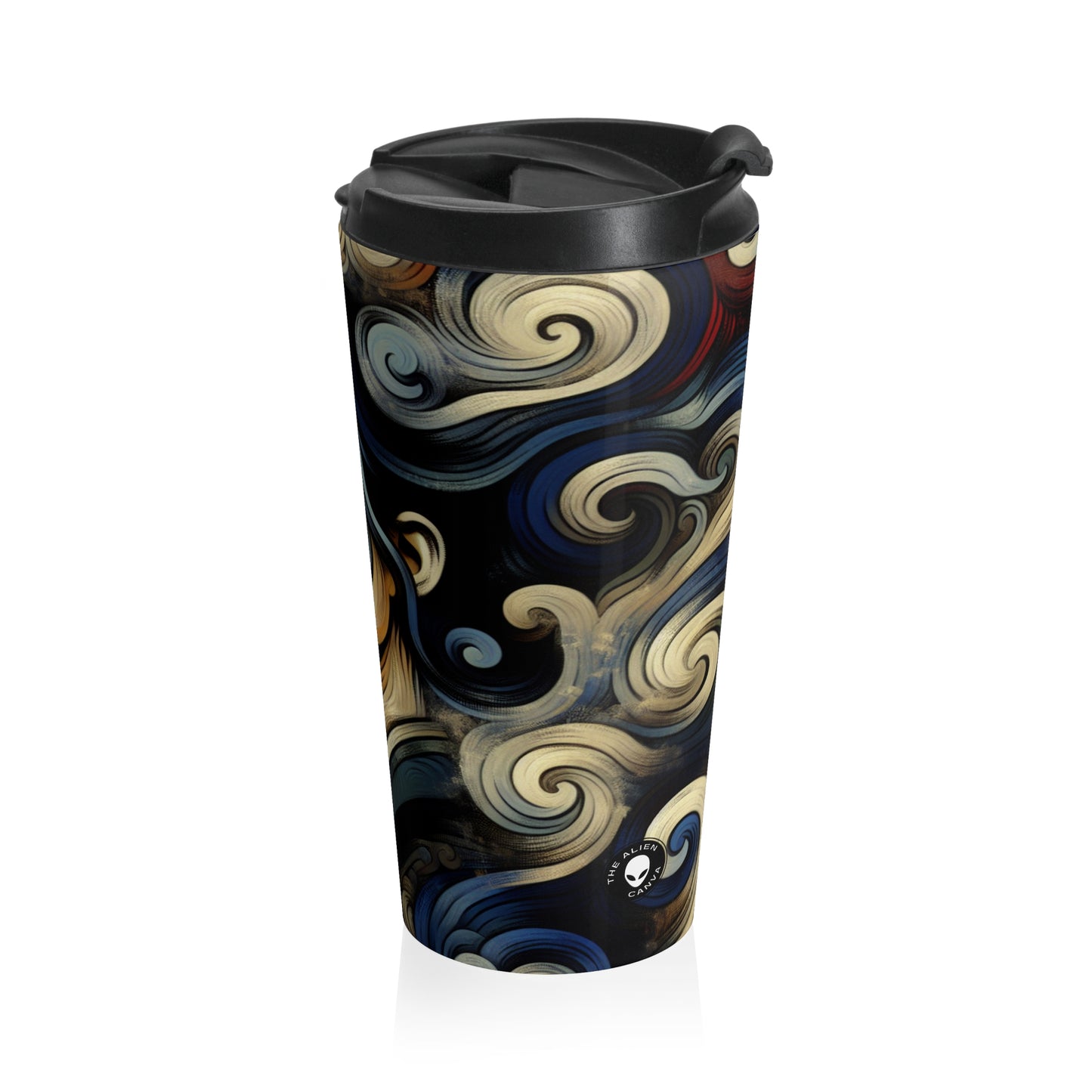 "Primitive Smoke: A Mystical Portrait." - The Alien Stainless Steel Travel Mug Primitivism