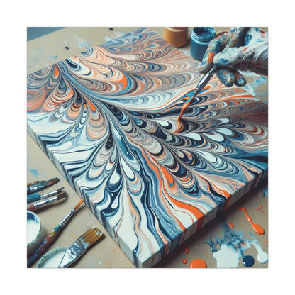 "Tilting the Canvas: Acrylic Pouring Exploration" - The Alien Canva Acrylic Pouring Style