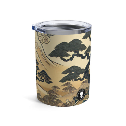 "The Festive Dreams of Edo" - The Alien Tumbler 10oz Ukiyo-e (Japanese Woodblock Printing)