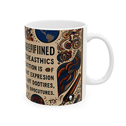 "Visions of the Beyond: A Surreal Dreamscape" - The Alien Ceramic Mug 11oz Outsider Art