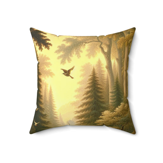 "Tranquil Forest Glen"- The Alien Spun Polyester Square Pillow