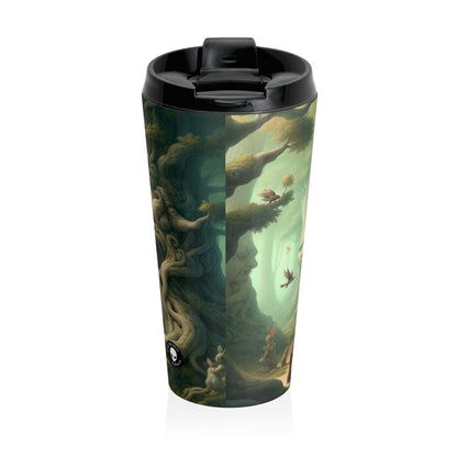 "Enchanted Whispering Forest" - The Alien Stainless Steel Travel Mug