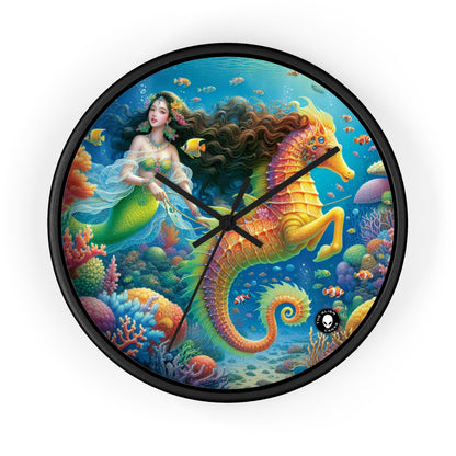 "Mermaid's Magical Coral Ride" - The Alien Wall Clock