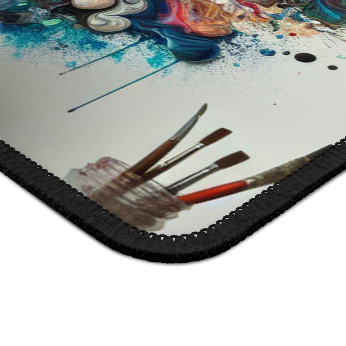 "Un paraíso de pintura vertida: arte de vertido de acrílico" - The Alien Gaming Mouse Pad Estilo de vertido de acrílico