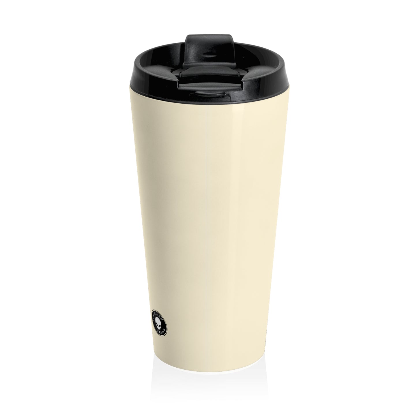 "Monochrome Shapes" - The Alien Stainless Steel Travel Mug Minimalism