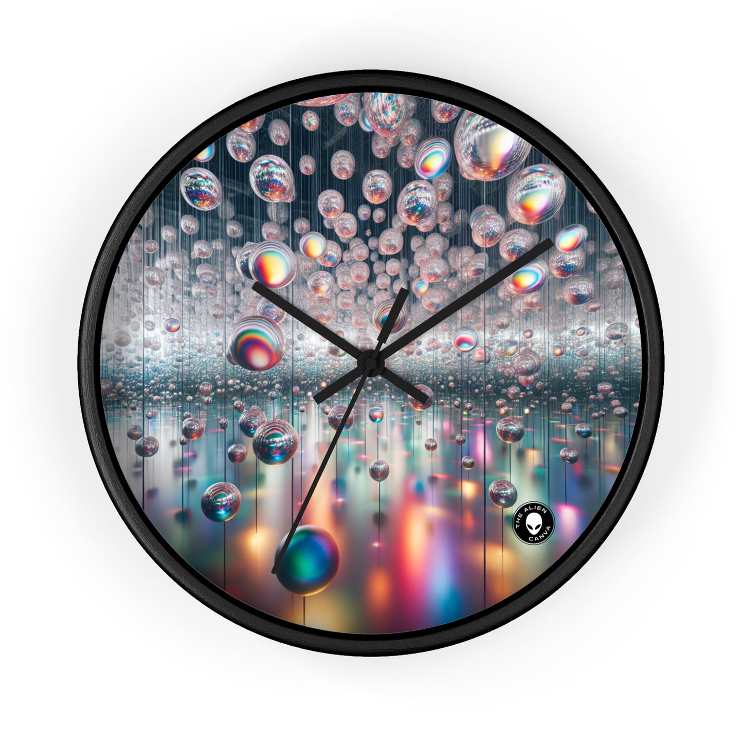 "Ephemeral Embrace: A Timeless Installation" - The Alien Wall Clock Installation Art