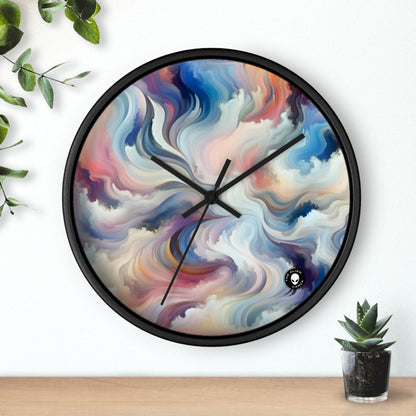 "Harmonie dans la nature : une abstraction lyrique" - L'horloge murale extraterrestre Abstraction lyrique